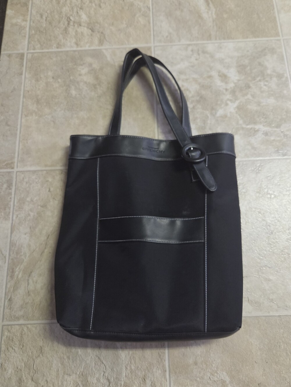 Givenchy Black Faux Leather Tote Bag Parfums